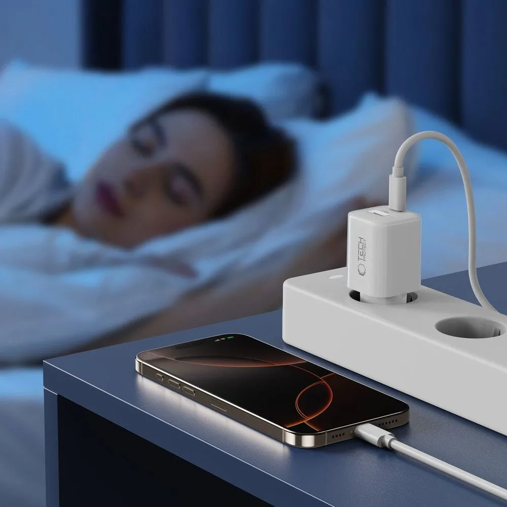 Aксессуары Кабель передачи данных TECH-PROTECT NCM33W 2-PORT NETWORK CHARGER PD33W/QC3.0  белый