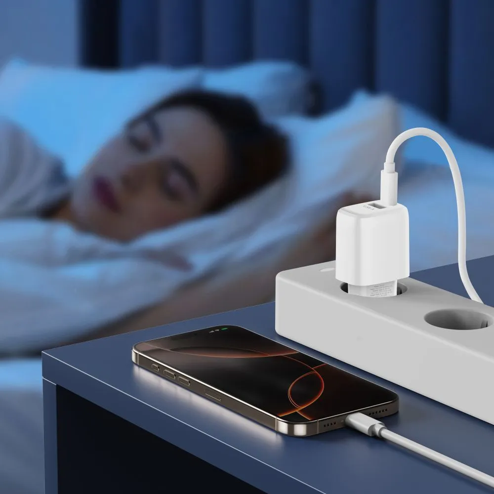 Tarvikud Sünkimis kaabel TECH-PROTECT NCA20 2-PORT NETWORK CHARGER PD 20W / QC3.0  valge