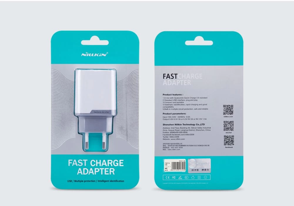 Aксессуары Кабель передачи данных Fast Charge Adapter EU  белый