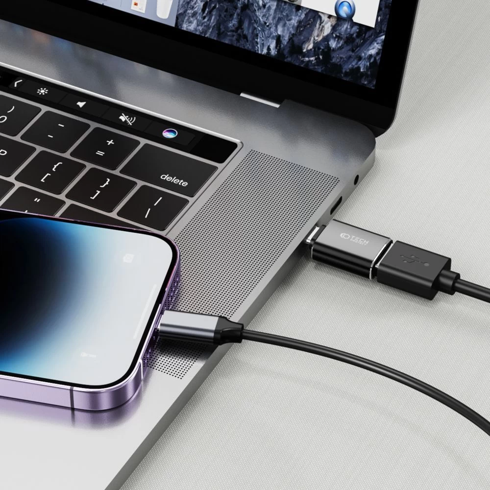 Aксессуары Кабель передачи данных TECH-PROTECT ULTRABOOST ADAPTER TYPE-C TO USB OTG  черный
