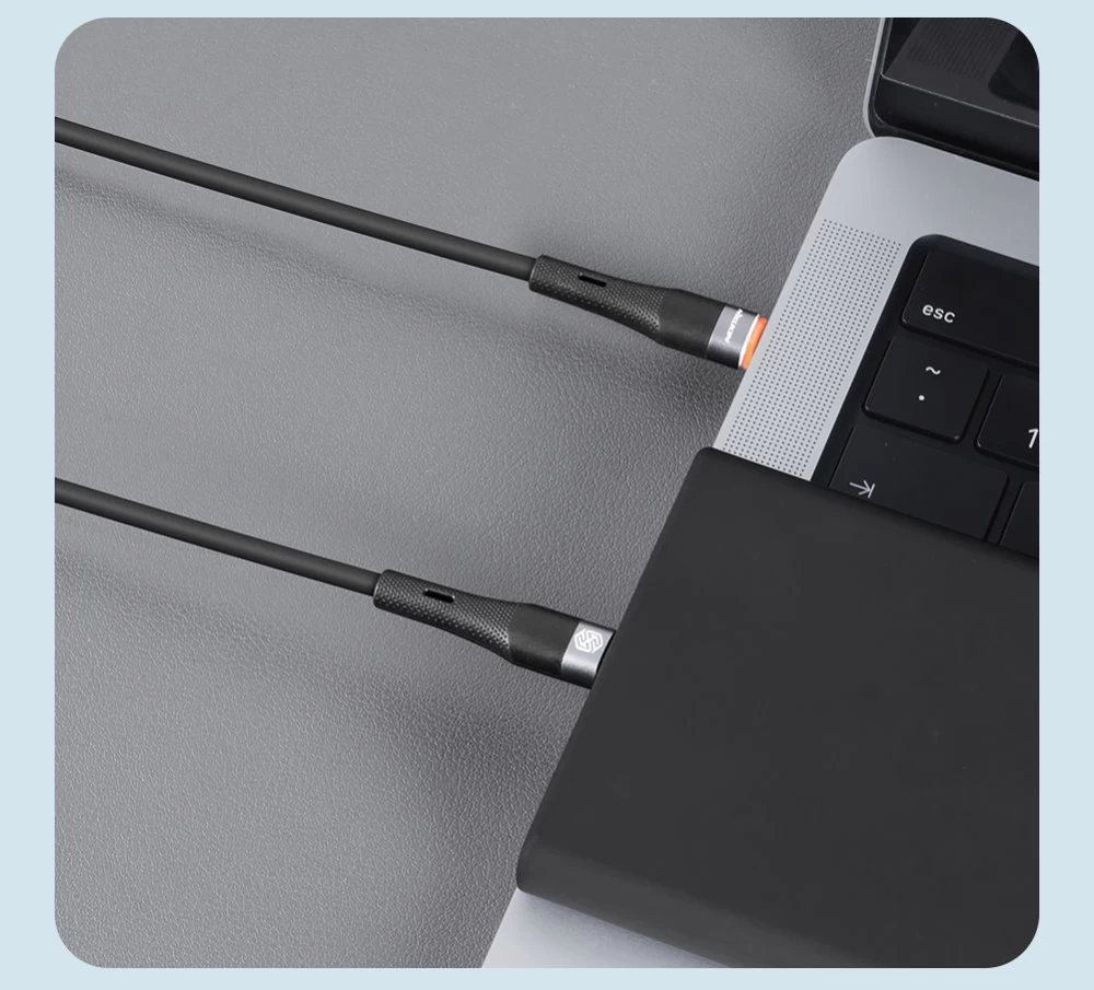 Aксессуары Кабель передачи данных NILLKIN FLOWSPEED LIQUID SILICON CABLE TYPE-C TO PD60W 1.2M  черный