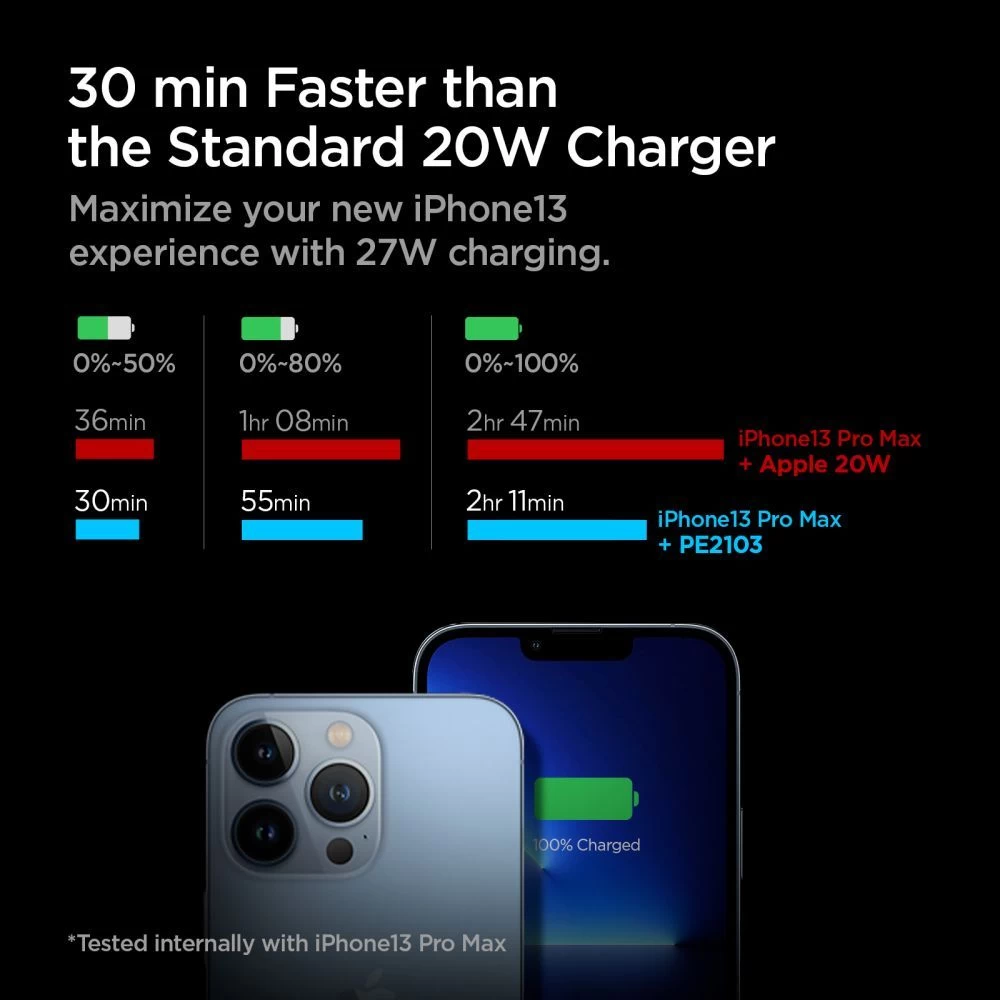 Aксессуары Кабель передачи данных SPIGEN PE2103 ARCSTATION NETWORK CHARGER PD27W  черный