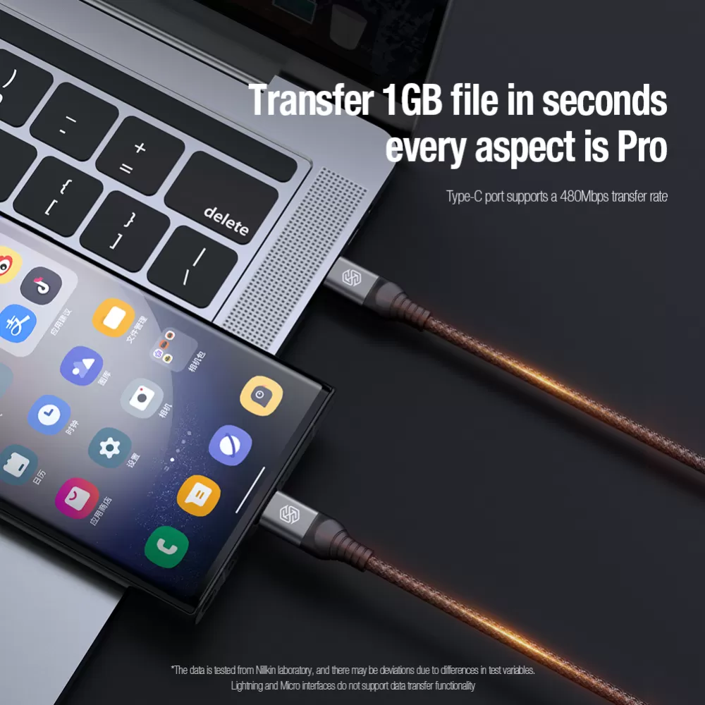 Aксессуары Кабель передачи данных NILLKIN SWIFT PRO 3-in-1 USB-A to L/M/C  черный