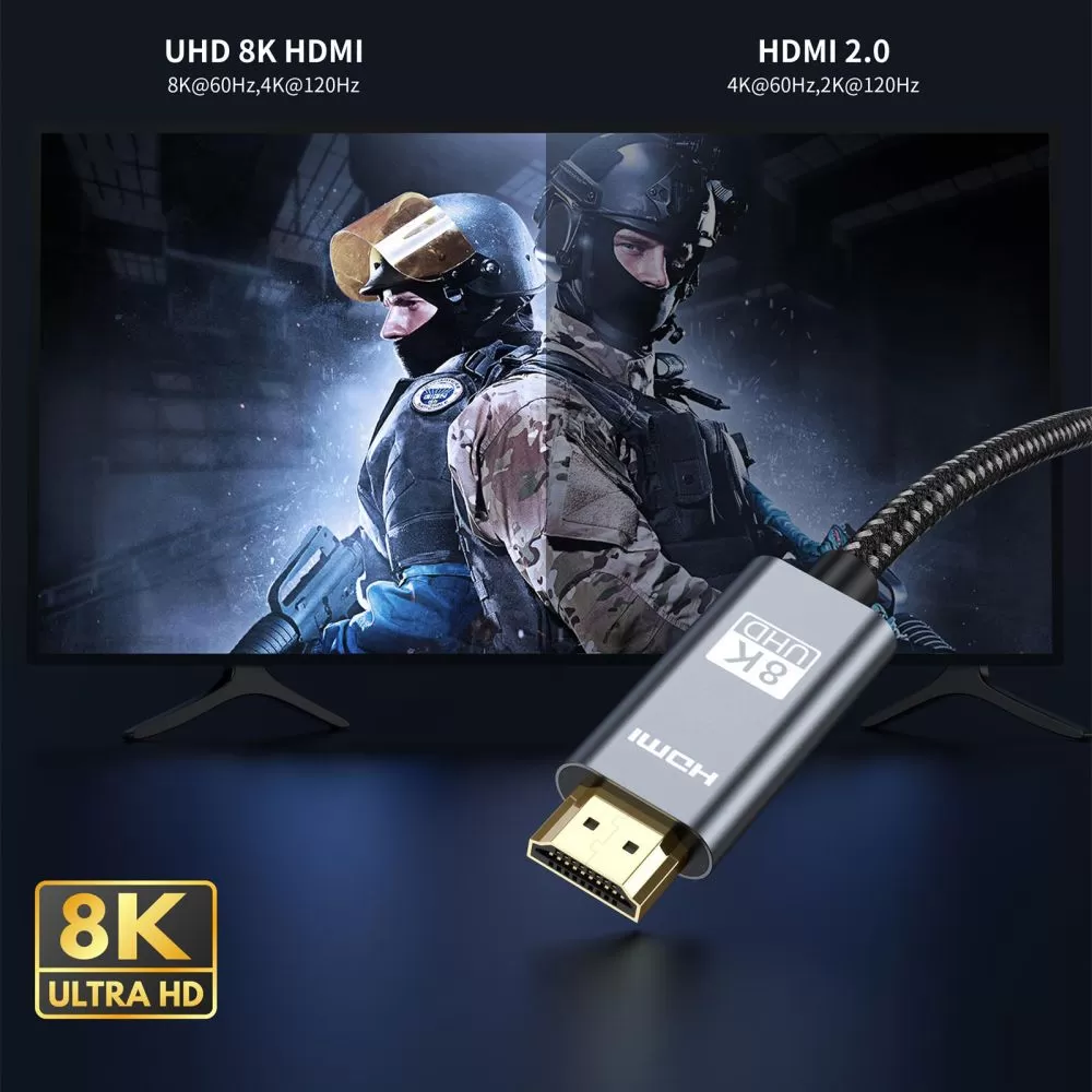 Aксессуары Кабель передачи данных TECH-PROTECT ULTRABOOST HDMI 2.1 CABLE 4K 120HZ / 8K 60HZ 200CM  черный