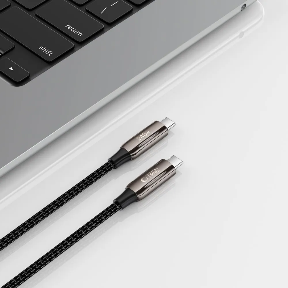 Aксессуары Кабель передачи данных TECH-PROTECT UB10T ULTRABOOST TYPE-C CABLE PD240W/QC4.0 200CM  черный