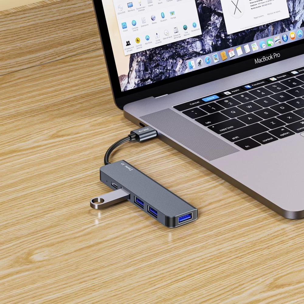 Aксессуары Кабель передачи данных TECH-PROTECT V0-HUB ADAPTER 5IN1  серый