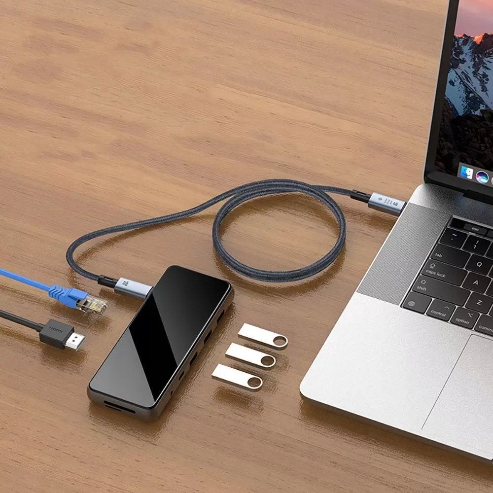 Aксессуары Кабель передачи данных чехол для телефона серый TECH-PROTECT ULTRABOOST MAX USB 4.0 8K 40GBPS TYPE-C CABLE PD240W 200CM