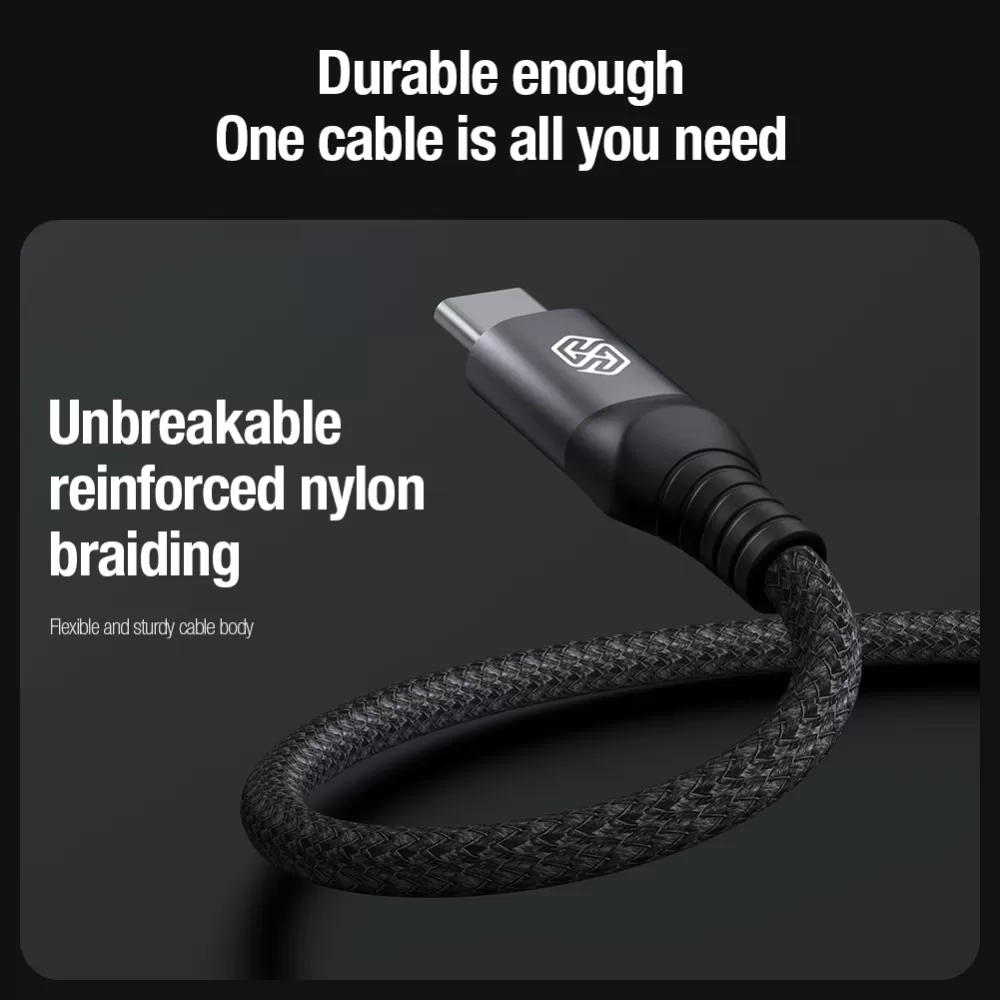 Aксессуары Кабель передачи данных NILLKIN SWIFT PRO 3-in-1 USB-A to L/M/C  синий