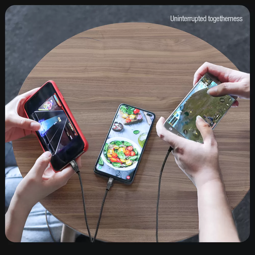 Aксессуары Кабель передачи данных NILLKIN SWIFT PRO 3-in-1 USB-A to L/M/C  синий
