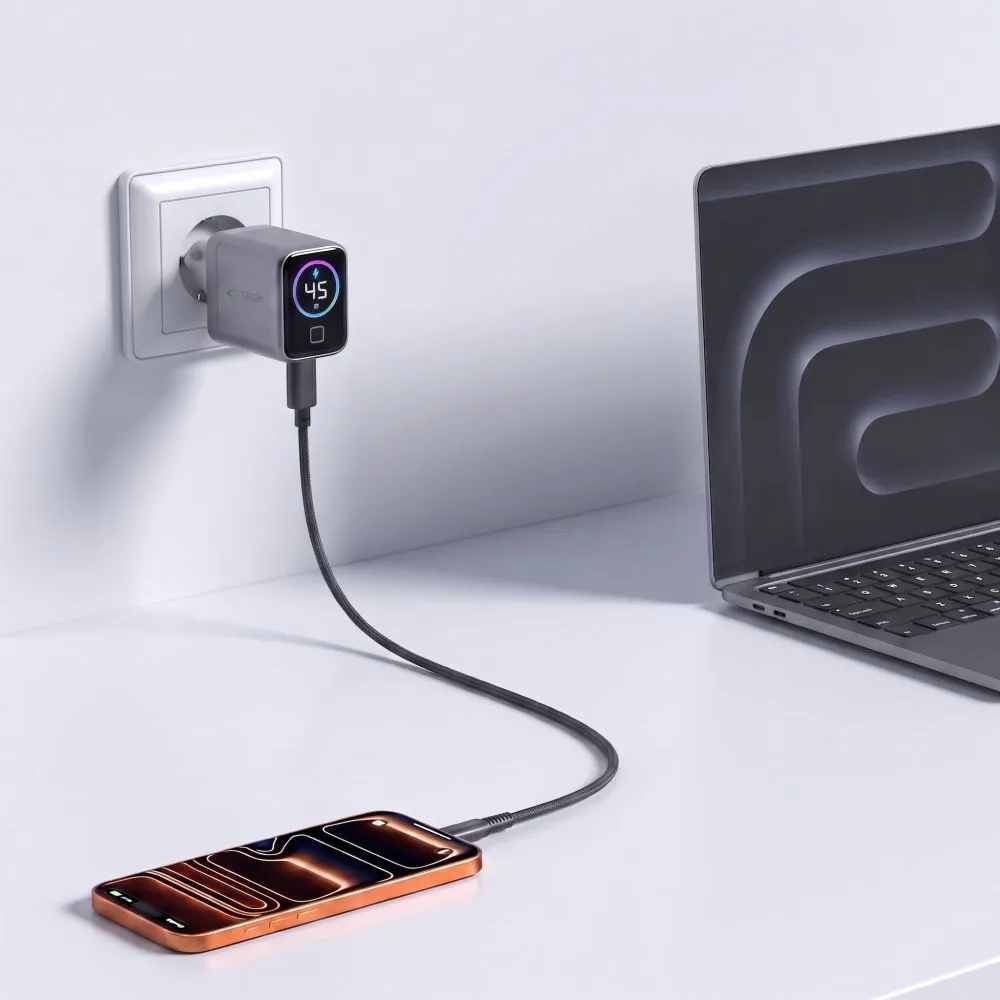 Tarvikud Sünkimis kaabel TECH-PROTECT POWERVISION NC45W-GAN 1-PORT NETWORK CHARGER PD 45W Telefonitarvikud