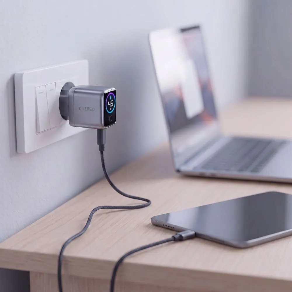 Tarvikud Sünkimis kaabel TECH-PROTECT POWERVISION NC45W-GAN 1-PORT NETWORK CHARGER PD 45W Telefonitarvikud
