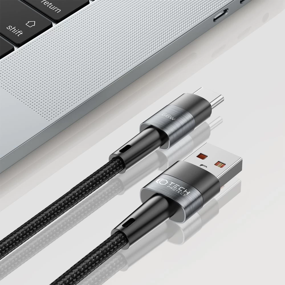 Datu kabeļi TECH-PROTECT ULTRABOOST TYPE-C CABLE 66W/6A 200CM