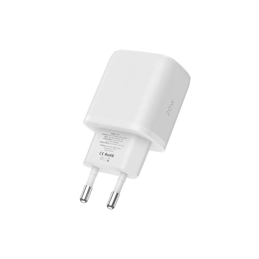 Aксессуары Кабель передачи данных TECH-PROTECT C20W 2-PORT Network Charger PD20W/QC3.0 белый