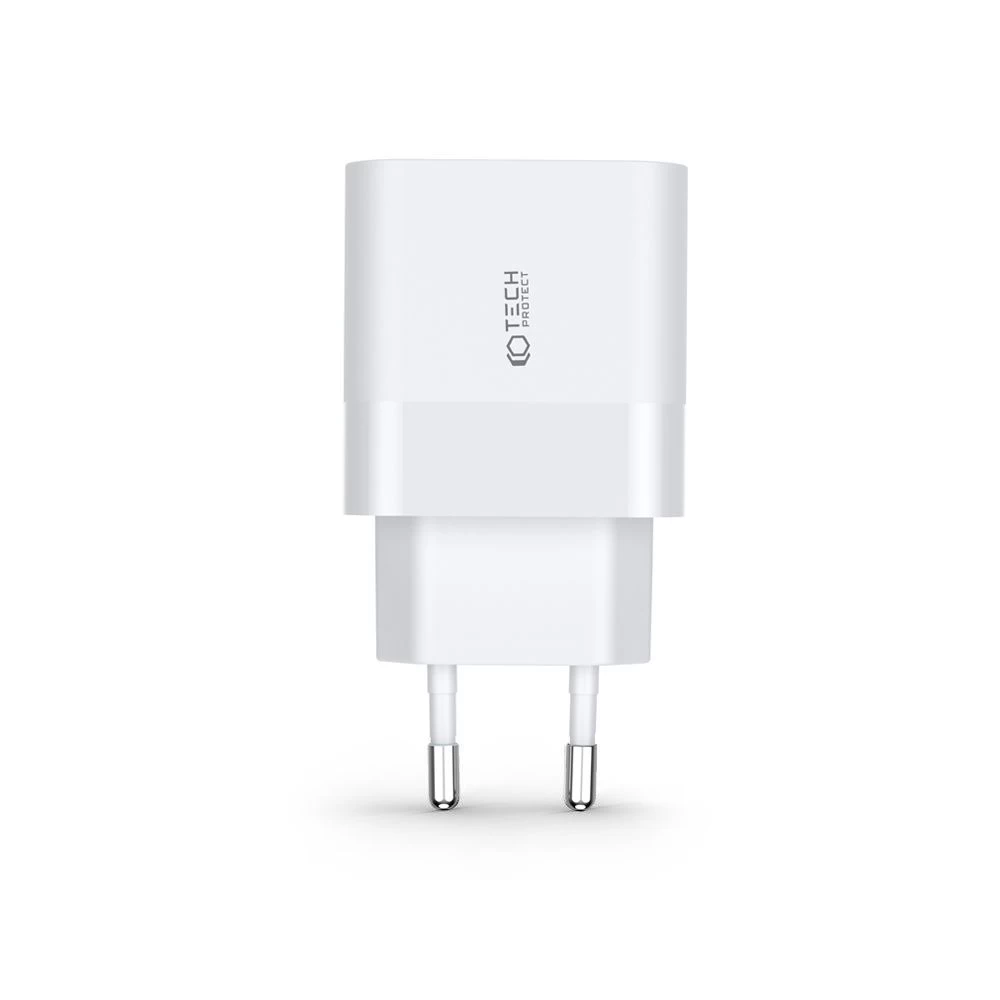 Datu kabeļi TECH-PROTECT C30W 2-PORT Network Charger PD30W/QC3.0 balts