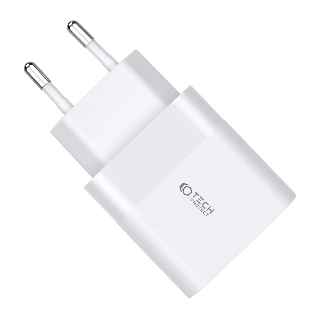 Datu kabeļi TECH-PROTECT C30W 2-PORT Network Charger PD30W/QC3.0 balts