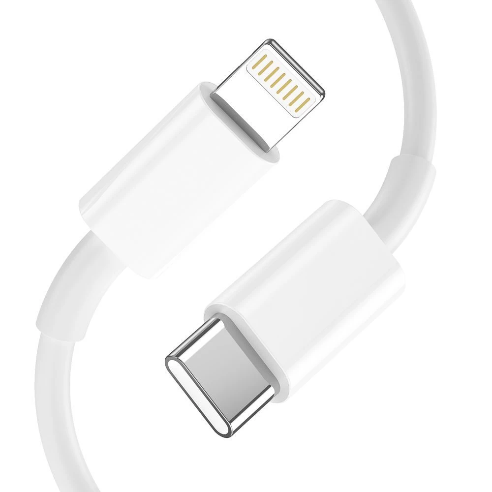 Accessories Data cables TECH-PROTECT C20W 2-PORT Network Charger PD20W/QC3.0 + Lightning Cable white