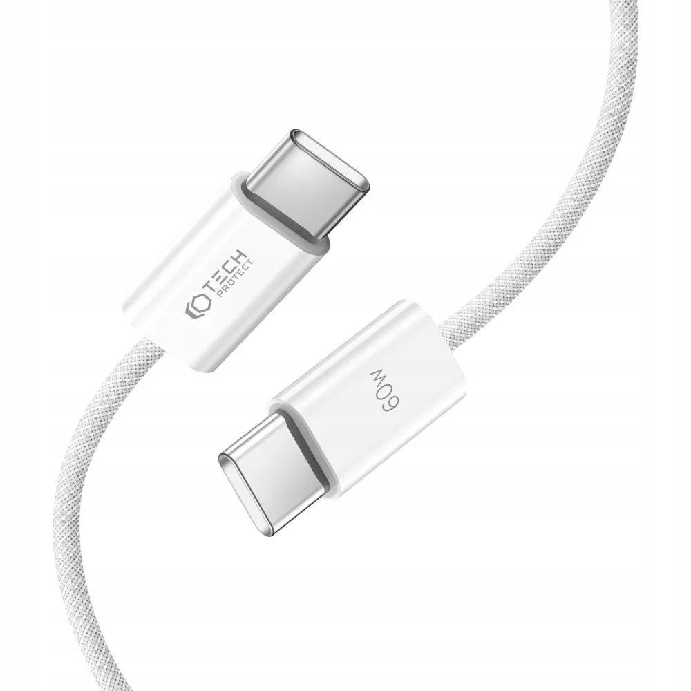 Aксессуары Кабель передачи данных TECH-PROTECT ULTRABOOST CLASSIC TYPE-C CABLE PD60W/3A 200CM белый