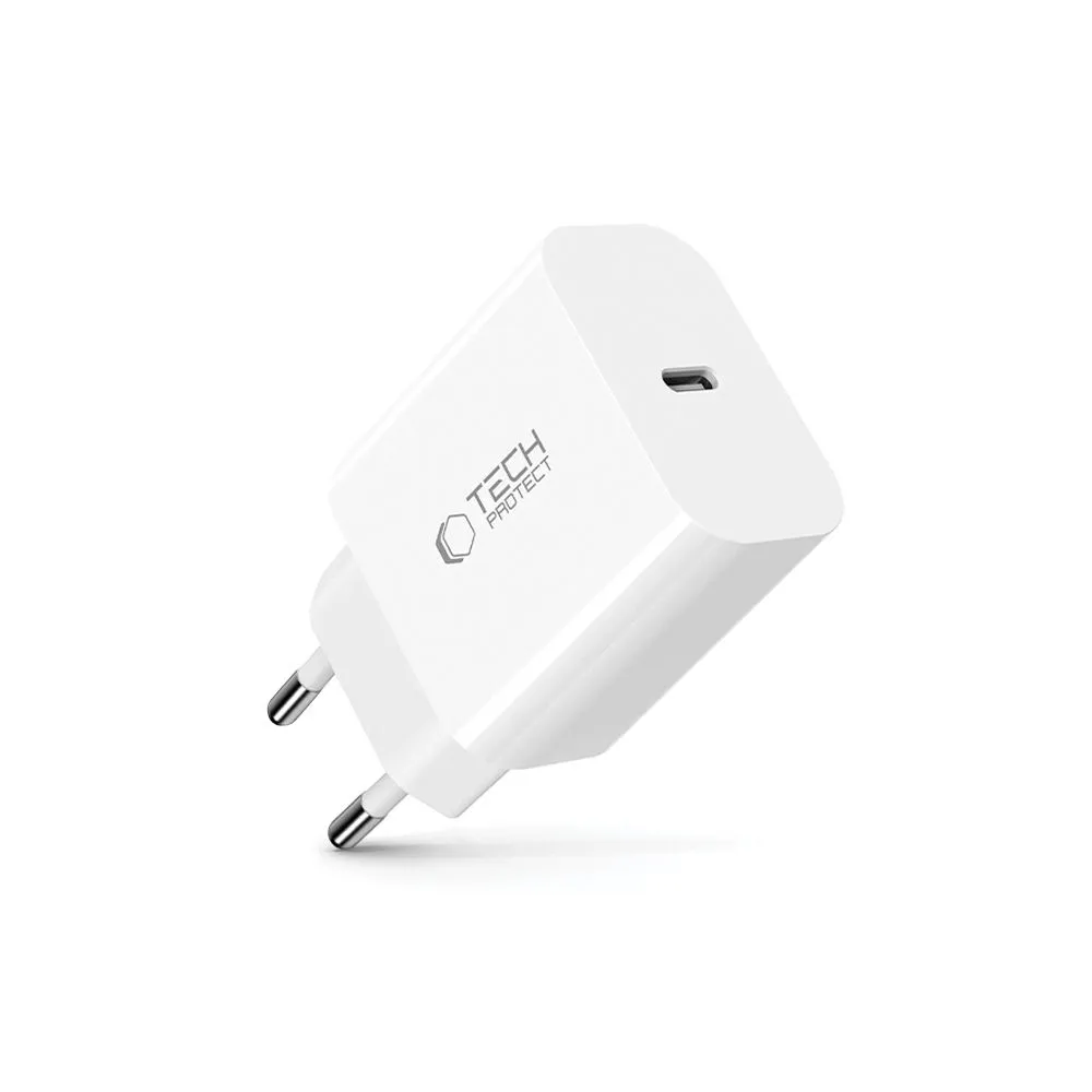 Puhelintarvikkeet Liitäntäkaapelit TECH-PROTECT NC20W 1-PORT NETWORK CHARGER PD20W valkoinen