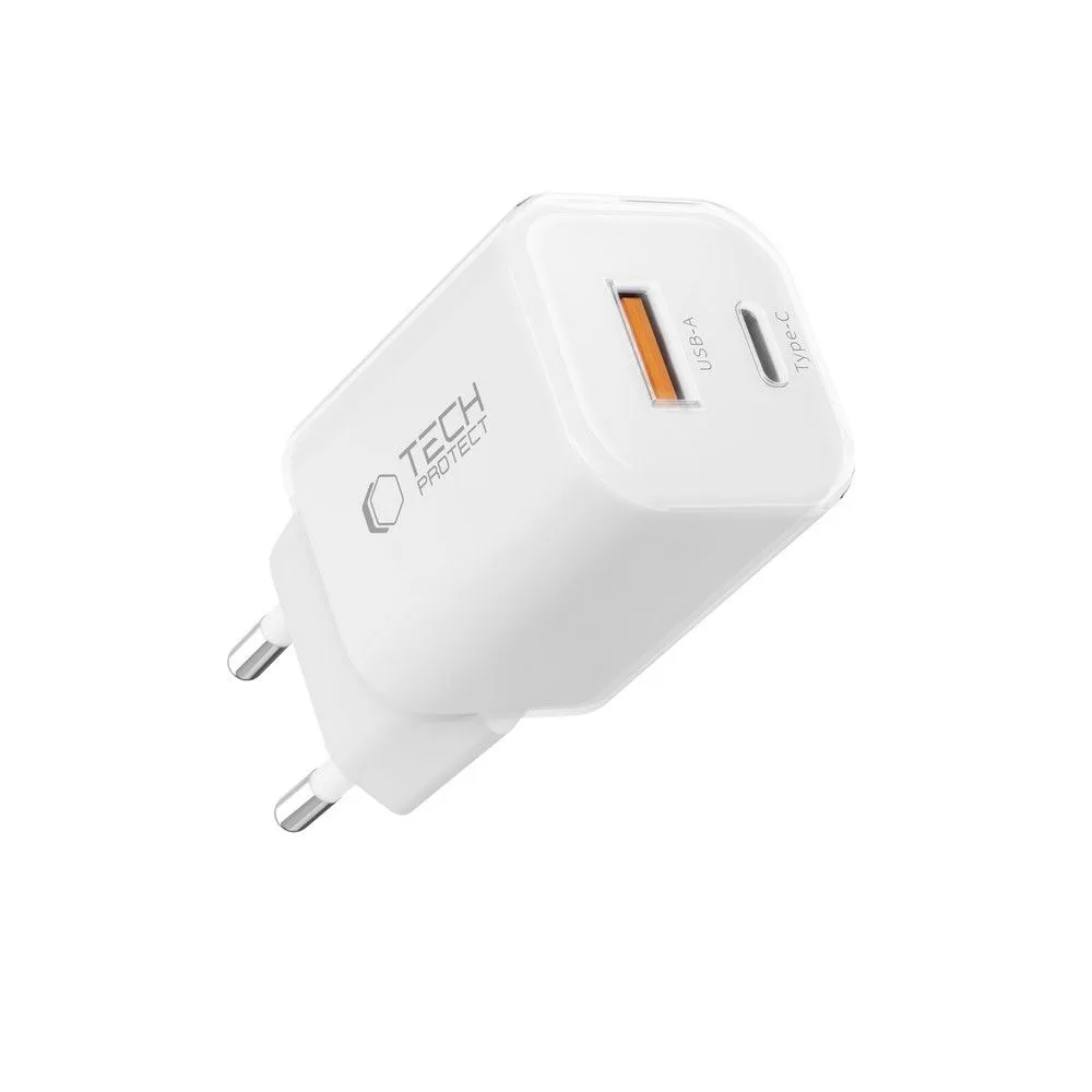 Aксессуары Кабель передачи данных TECH-PROTECT NCM33W 2-PORT NETWORK CHARGER PD33W/QC3.0 белый