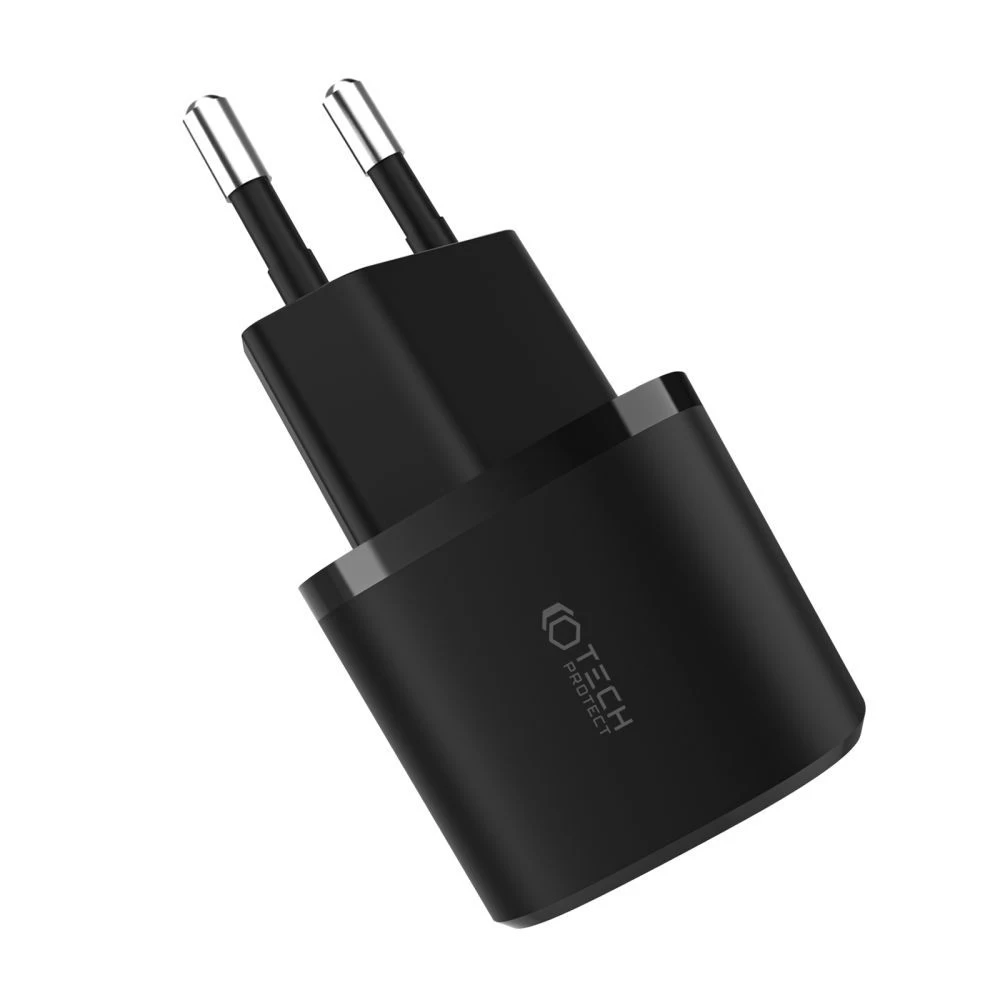 Aксессуары Кабель передачи данных TECH-PROTECT C20W MINI 2-PORT NETWORK CHARGER PD-20W/QC3.0 черный