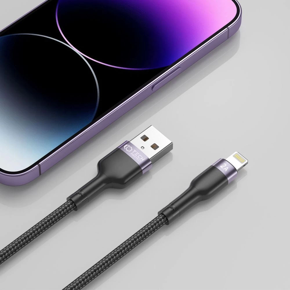 Aксессуары Кабель передачи данных TECH-PROTECT ULTRABOOST ”2” LIGHTNING CABLE 2.4A 200CM черный