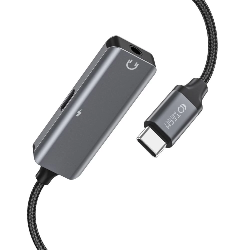Aксессуары Кабель передачи данных TECH-PROTECT ULTRABOOST ADAPTER LIGHTNING TO MINI JACK 3.5MM & черный