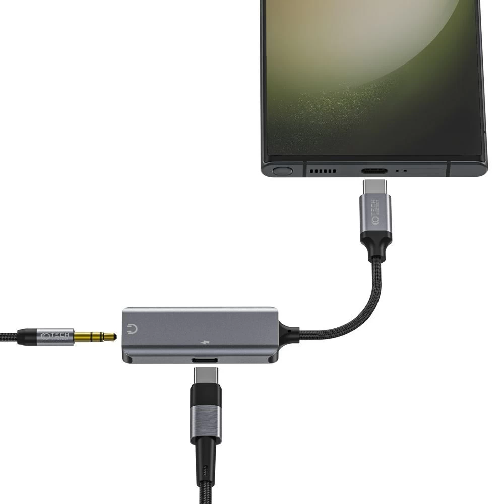 Aксессуары Кабель передачи данных TECH-PROTECT ULTRABOOST ADAPTER LIGHTNING TO MINI JACK 3.5MM & черный