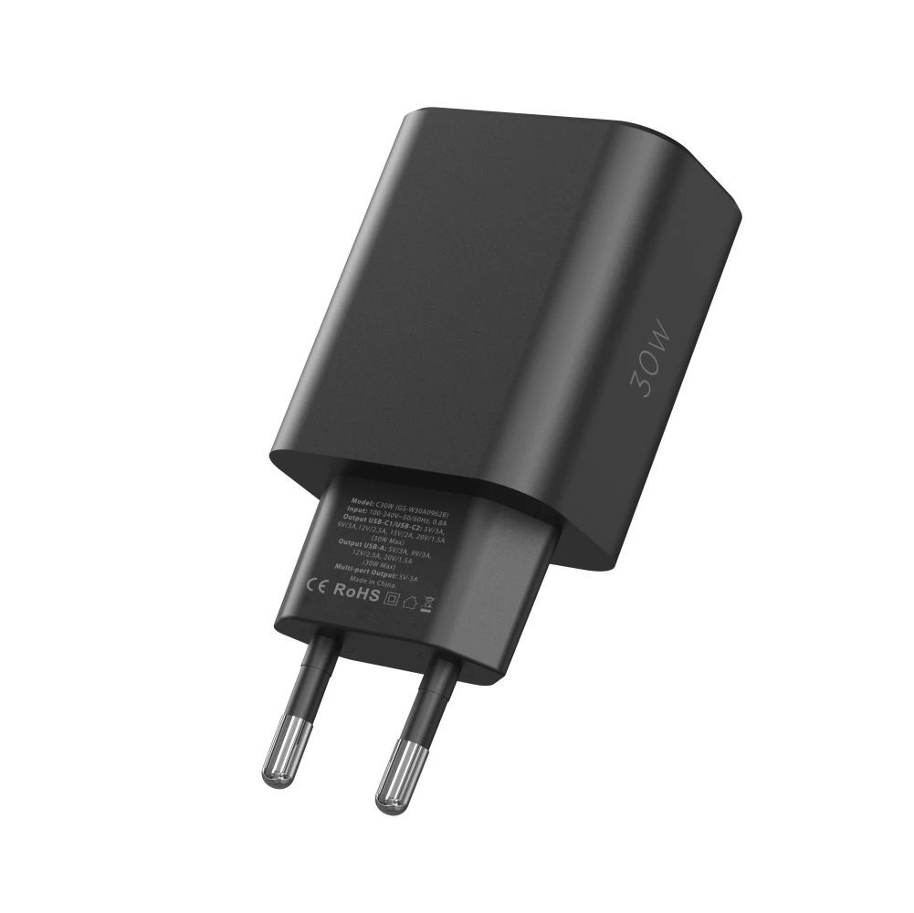 Aксессуары Кабель передачи данных TECH-PROTECT NC30W 3-PORT NETWORK CHARGER PD30W/QC3.0 черный