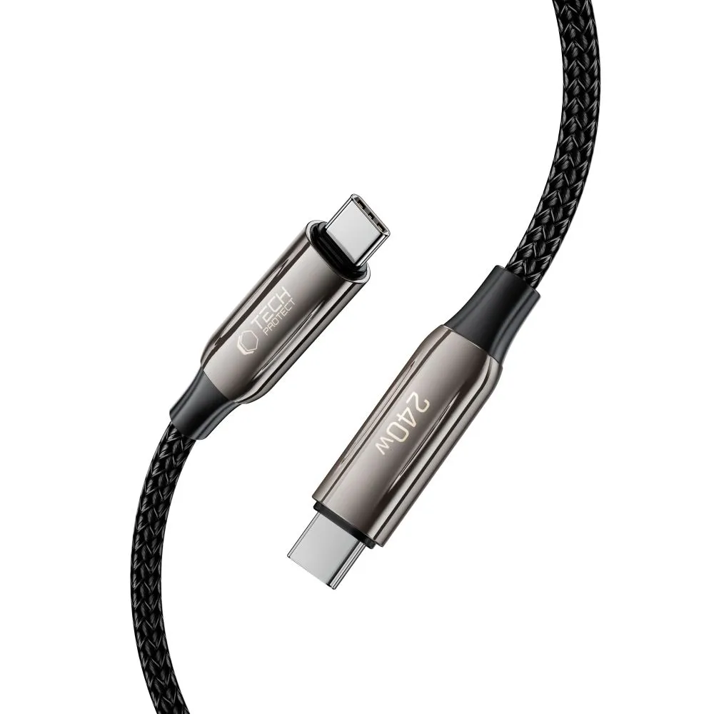 Aксессуары Кабель передачи данных TECH-PROTECT UB10T ULTRABOOST TYPE-C CABLE PD240W/QC4.0 200CM черный