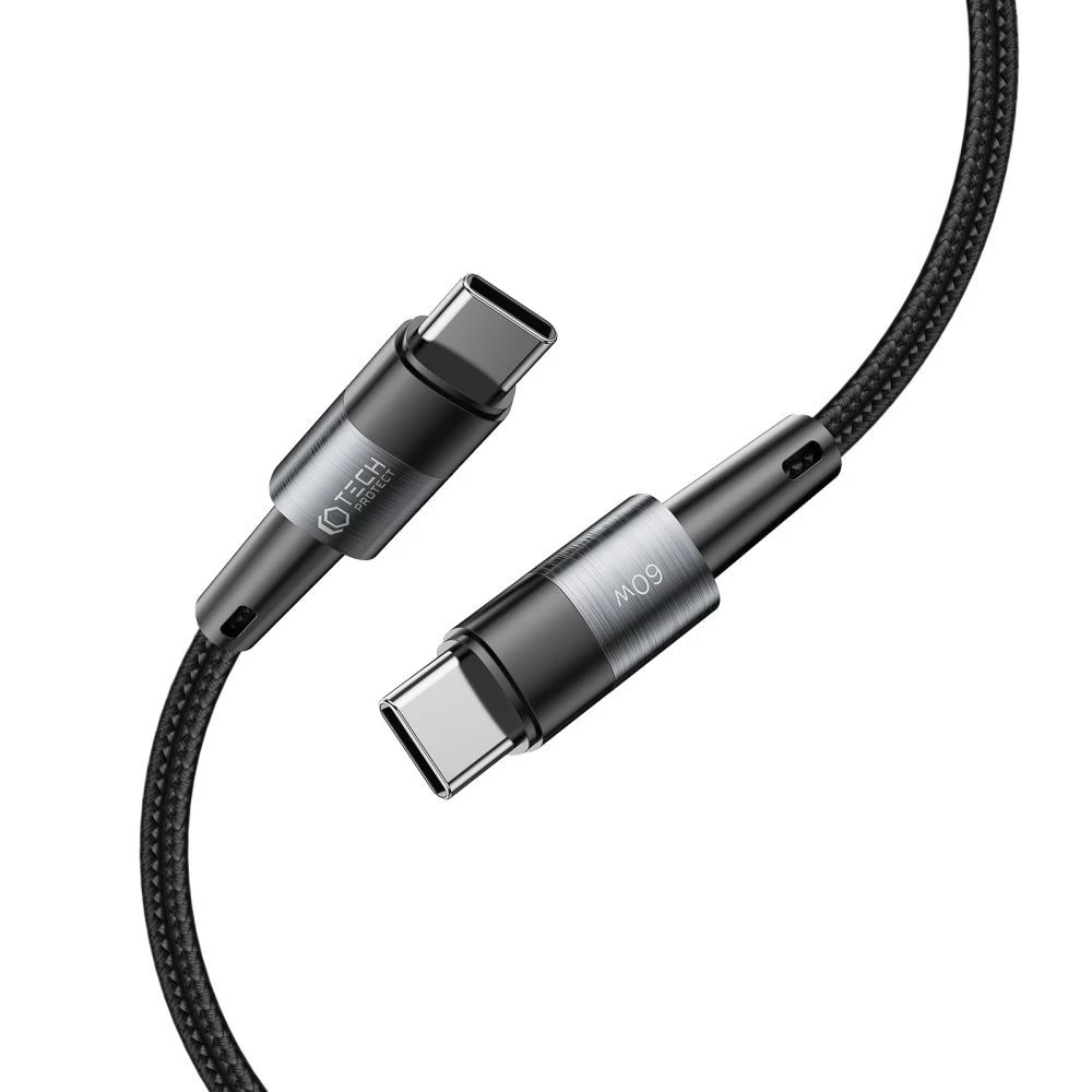 Datu kabeļi TECH-PROTECT ULTRABOOST TYPE-C CABLE PD60W/3A 25CM pelēks