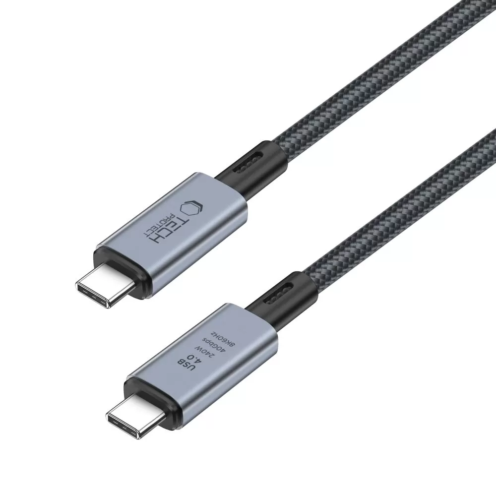 Aксессуары Кабель передачи данных чехол для телефона серый TECH-PROTECT ULTRABOOST MAX USB 4.0 8K 40GBPS TYPE-C CABLE PD240W 200CM