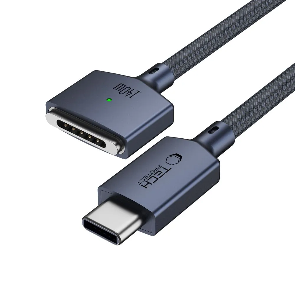 Aксессуары Кабель передачи данных TECH-PROTECT MMC01 ULTRABOOST MAGNETIC MACBOOK CABLE TYPE-C TO MAGSAFE 3 140W 200CM Аксессуары для телефонов 