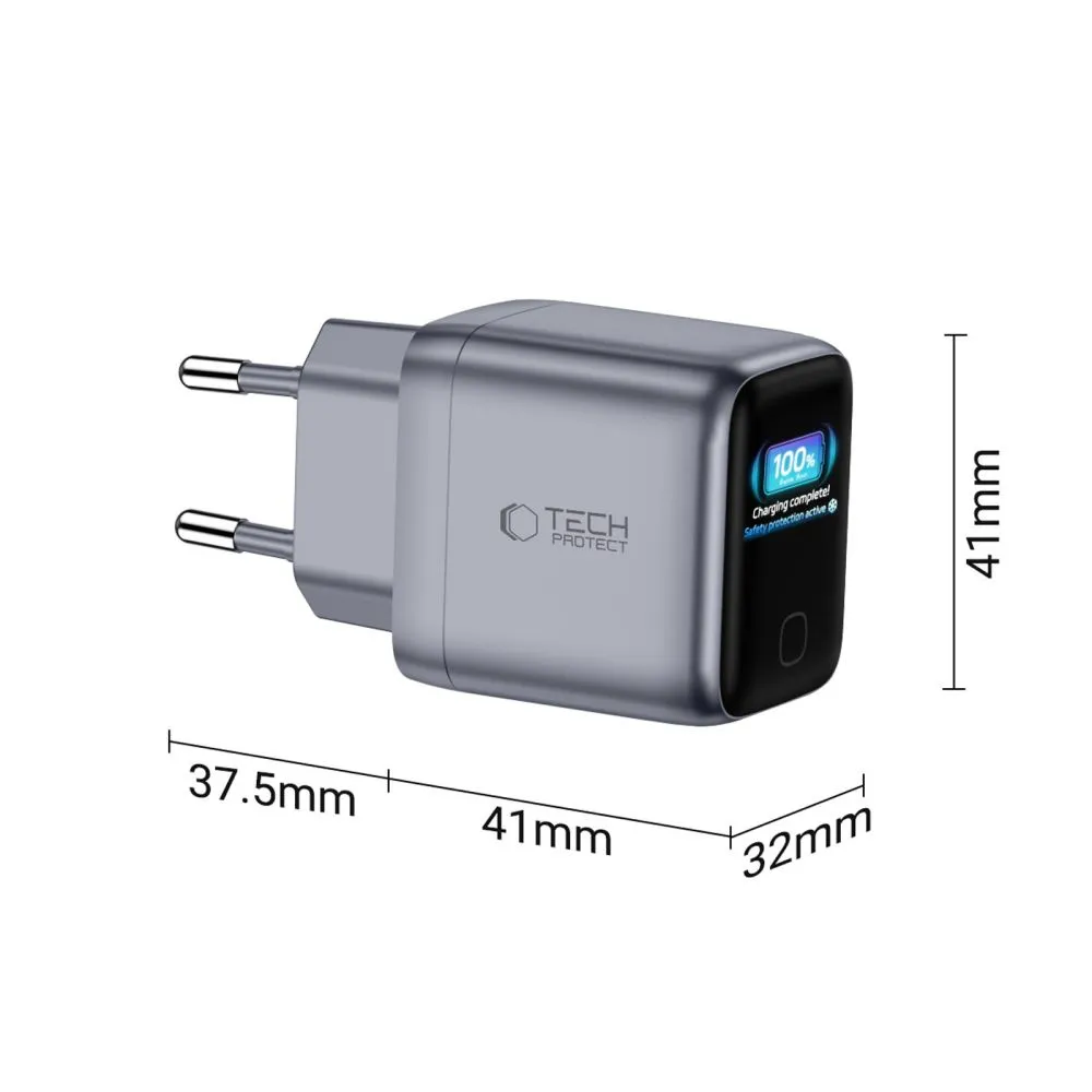 Accessories Data cables TECH-PROTECT POWERVISION NC45W-GAN 1-PORT NETWORK CHARGER PD 45W Phone Case & 