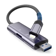  Datu kabeļi TECH-PROTECT ULTRABOOST CARD READER SD & MICRO LIGHTNING USB 