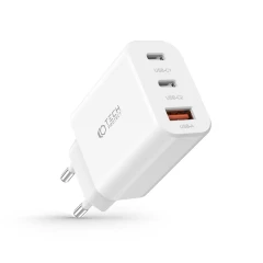 Aксессуары Кабель передачи данных TECH-PROTECT NC30W 3-PORT NETWORK CHARGER PD30W/QC3.0  белый