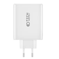 Aксессуары Кабель передачи данных TECH-PROTECT NC100W-GAN 4-PORT NETWORK CHARGER PD100W/QC3.0  белый