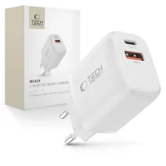 Tarvikud Sünkimis kaabel TECH-PROTECT NCA20 2-PORT NETWORK CHARGER PD 20W / QC3.0  valge