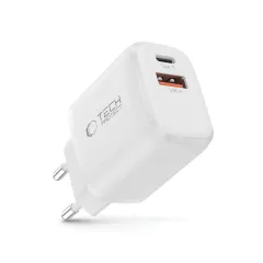 Tillbehör Datakablar TECH-PROTECT NCA30 2-PORT NETWORK CHARGER PD 30W / QC3.0  vit