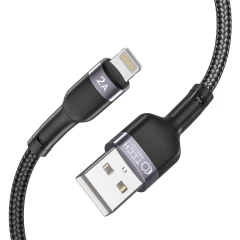 Aксессуары Кабель передачи данных TECH-PROTECT ULTRABOOST ”2” LIGHTNING CABLE 2.4A 200CM  черный