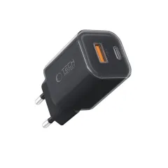  Datu kabeļi TECH-PROTECT NCM33W 2-PORT NETWORK CHARGER PD33W/QC3.0  melns