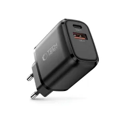 Tillbehör Datakablar TECH-PROTECT NCA20 2-PORT NETWORK CHARGER PD 20W / QC3.0  svart