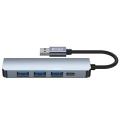 Aксессуары Кабель передачи данных TECH-PROTECT V0-HUB ADAPTER 5IN1  серый