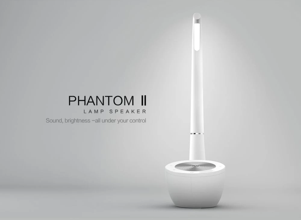 Priedai Bluetooth garsiakalbiai Phantom Ⅱ LED Lamp / Speaker  baltas