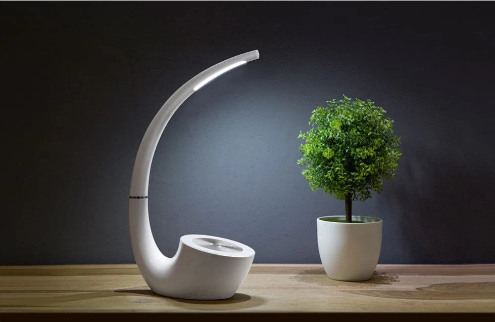 Priedai Bluetooth garsiakalbiai Phantom Ⅱ LED Lamp / Speaker  baltas