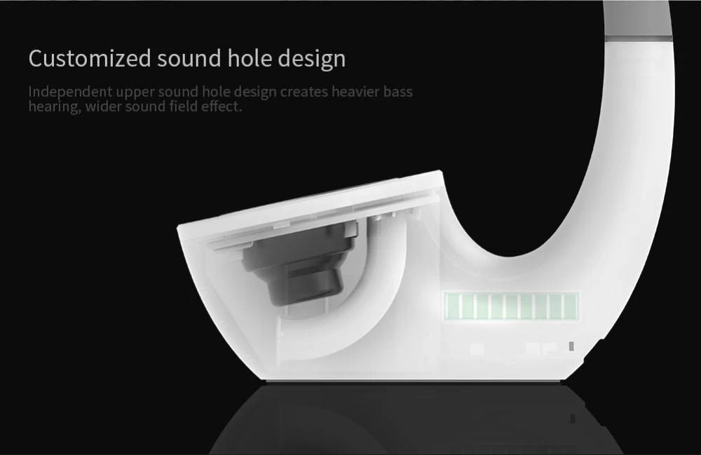 Priedai Bluetooth garsiakalbiai Phantom Ⅱ LED Lamp / Speaker  baltas