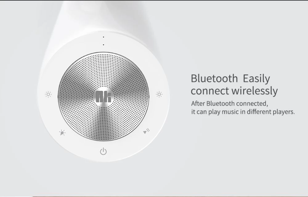 Priedai Bluetooth garsiakalbiai Phantom Ⅱ LED Lamp / Speaker  baltas