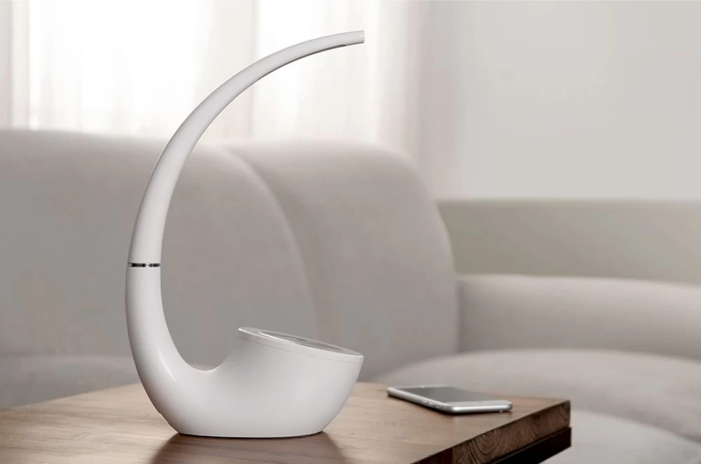 Priedai Bluetooth garsiakalbiai Phantom Ⅱ LED Lamp / Speaker  baltas