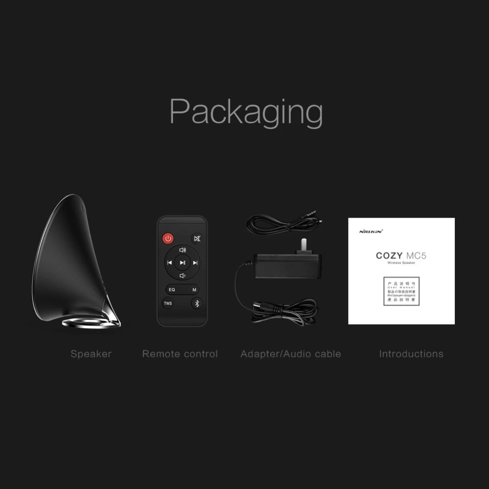 Priedai Bluetooth garsiakalbiai Cozy MC5 skaļrunis  Juoda