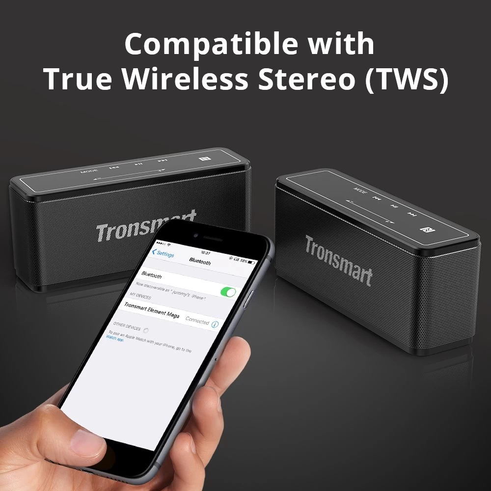 Tillbehör Bluetooth högtalare TRONSMART ELEMENT MEGA Black Wireless Speaker  svart