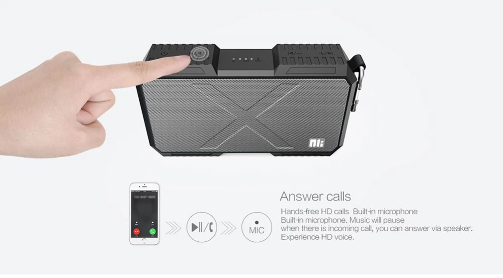  Bluetooth skaļruņi Nillkin X-Man IPX4 Waterproof Speaker  sarkans